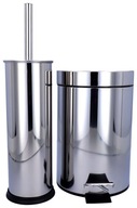 Set Kúpeľňový set, odpadkový kôš, 3L, WC kefa, nerez Set Kúpeľňový set, odpadkový kôš, 3L, WC kefa, nerez