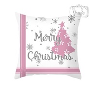 Ozdobný vianočný obliečka na vankúš Merry Christmas Ružový vianočný stromček 45x45 Ozdobný vianočný obliečka na vankúš Merry Christmas Ružový vianočný stromček 45x45