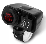 USB NABÍJAČKA 2.1A VOLTMETER TEPLOMER MOTORA USB NABÍJAČKA 2.1A VOLTMETER TEPLOMER MOTORA
