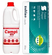 SÚPRAVA ČERVENEJ TOALETNEJ TEKUTINY 2L + papier SÚPRAVA ČERVENEJ TOALETNEJ TEKUTINY 2L + papier