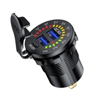 NABÍJAČKA DO AUTO USB QC 12V 24V VSTAVANÝ LED VOLTMETER NABÍJAČKA DO AUTO USB QC 12V 24V VSTAVANÝ LED VOLTMETER