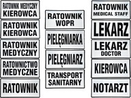 Odbl znak SANITÁRNA DOPRAVA ZDRAVOTNÍCKY PERSONÁL LEKÁR ZDRAVOTNÝ KOORDINÁTOR Odbl znak SANITÁRNA DOPRAVA ZDRAVOTNÍCKY PERSONÁL LEKÁR ZDRAVOTNÝ KOORDINÁTOR