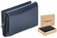 LUIGISANTO dámska RFID kožená peňaženka tmavomodrá