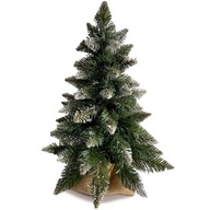 Umelý vianočný stromček DIAMANTOVÁ BOROVICA PREMIUM 60cm jutová na písací stôl, komodu, skrinku