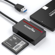 Cfast Rocketek USB 3.0 čítačka, SSD, HDD adaptér Cfast Rocketek USB 3.0 čítačka, SSD, HDD adaptér