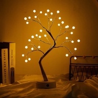 LED LAMPA BONSAI STROM TEPLÉ BIELE A ZLATÉ LISTY LED LAMPA BONSAI STROM TEPLÉ BIELE A ZLATÉ LISTY