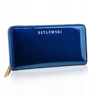 Dámska kožená peňaženka BETLEWSKI na zips, lak, darčeková kabelka