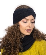 Čelenka Ears Turban Alpaca Warm Black Čelenka Ears Turban Alpaca Warm Black