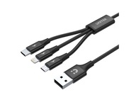 USB kábel 3v1 micro USB/Lightning/Type-C Unitek