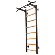 Drevený a kovový gymnastický rebrík s bradlami Drevený a kovový gymnastický rebrík s bradlami