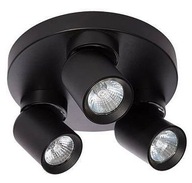 GU10 LED nástenné svietidlo Timo, 3x pohyblivé, čierne, okrúhle GU10 LED nástenné svietidlo Timo, 3x pohyblivé, čierne, okrúhle