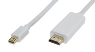 Kábel Mini DisplayPort DP na HDMI 3m Kábel Mini DisplayPort DP na HDMI 3m