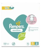 Pampers Sensitive obrúsky 15 x 80 kusov Pampers Sensitive obrúsky 15 x 80 kusov