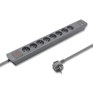 Qoltec Prepäťová lišta 8 zásuviek 2x USB 1,8m šedá Qoltec Prepäťová lišta 8 zásuviek 2x USB 1,8m šedá