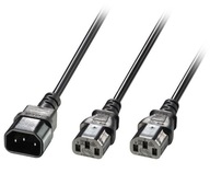 Lindy 30363 IEC C14 Power Distributor - 2 x IEC C13 - 1m Lindy 30363 IEC C14 Power Distributor - 2 x IEC C13 - 1m