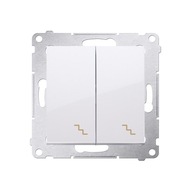 SIMON 54 DVOJSCHODISKOVÝ SPÍNAČ S LED, BIELY SIMON 54 DVOJSCHODISKOVÝ SPÍNAČ S LED, BIELY
