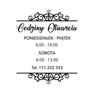 Otváracie hodiny nálepiek na okná | 40x50cm | W26 Otváracie hodiny nálepiek na okná | 40x50cm | W26