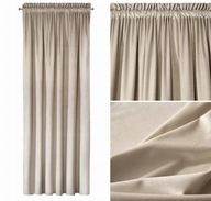 Béžové Velvet Velvet Matte závesy 140x270 s páskou žabky a tunelom Béžové Velvet Velvet Matte závesy 140x270 s páskou žabky a tunelom
