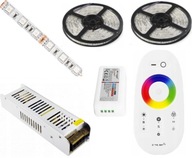 SET 11m RGB LED PÁS 5050 DOTYKOVÝ DIAĽKOVÝ ZDROJ NAPÁJANIA