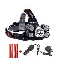 ČELOVÁ LAMPA 5 x T6 LED CREE VÝKONNÁ ČELOVÁ LAMPA ČELOVÁ LAMPA 5 x T6 LED CREE VÝKONNÁ ČELOVÁ LAMPA