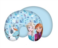 Cestovný croissantový vankúšik Frozen Anna a Elsa, modrý