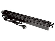 Napájacia lišta 19'' 9xCEE 7/5 CEE 7/7 zástrčka Napájacia lišta 19'' 9xCEE 7/5 CEE 7/7 zástrčka