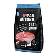 Pan Mięsko Krmivo pre psov teľacie mäso s prepelicami XS pre šteňatá 3kg Pan Mięsko Krmivo pre psov teľacie mäso s prepelicami XS pre šteňatá 3kg