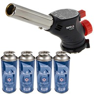 PLYNOVÝ HORÁK LUTLAMPA PIEZO ZAPALOVANIE YATO + 4xPLYN PLYNOVÝ HORÁK LUTLAMPA PIEZO ZAPALOVANIE YATO + 4xPLYN