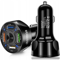 RÝCHLA NABÍJAČKA DO AUTA DO AUTA QC 3.0 4xUSB
