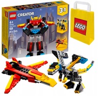 Taška LEGO Creator 31124 SUPER ROBOT TRANSFORMERS 3V1 DRAGON Jet 6+ Taška LEGO Creator 31124 SUPER ROBOT TRANSFORMERS 3V1 DRAGON Jet 6+