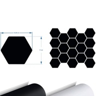 NÁLEPKA na auto HEXAGEN 18 kusov PLNÁ NÁLEPKA na auto HEXAGEN 18 kusov PLNÁ