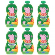 Bobovita Mousse jablko, mango, pomaranč 6m+ 6x100g Bobovita Mousse jablko, mango, pomaranč 6m+ 6x100g