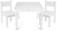 Drevený stôl so stoličkami, Natural White, masív!