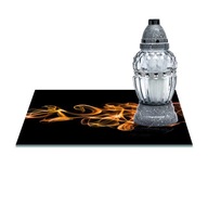 SKLENENÝ RADIÁTOR NA HROB 40x30cm Medený dymový 68b SKLENENÝ RADIÁTOR NA HROB 40x30cm Medený dymový 68b