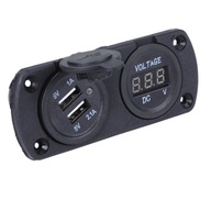 Nabíjačka 2xUSB ZÁSUVKA Voltmeter MONTÁŽNY PANEL Nabíjačka 2xUSB ZÁSUVKA Voltmeter MONTÁŽNY PANEL