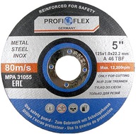 ProfiFlex INOX oceľový rezací kotúč na kov 125x1 ProfiFlex INOX oceľový rezací kotúč na kov 125x1