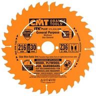 CMT Pílový kotúč na rezanie dreva 216x30mm 36 zubov