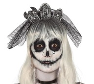 ČIERNA ČELENKA S HROBMI HROBKY HALLOWEENSKÝ ZÁVOJ ČIERNA ČELENKA S HROBMI HROBKY HALLOWEENSKÝ ZÁVOJ