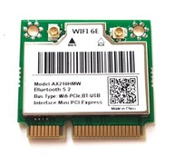 WiFi 6E KARTA INTEL AX210 HMW Mini PCI-E AX AC BT trojpásmová 2,4 / 5 / 6 GHz