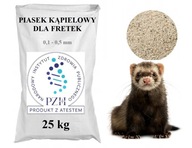Pieskový kúpeľový prach pre fretky 25kg, certifikát PZH Pieskový kúpeľový prach pre fretky 25kg, certifikát PZH
