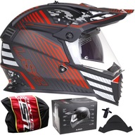 LS2 MX436 PIONEER EVO SATURN RED KRÍŽ ENDURO PRILBA LS2 MX436 PIONEER EVO SATURN RED KRÍŽ ENDURO PRILBA