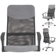REVI 2 sivá čalúnená kancelárska stolička zo sieťoviny