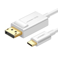UGREEN Display Port kábel USB-C 1,5 m (biely) UGREEN Display Port kábel USB-C 1,5 m (biely)