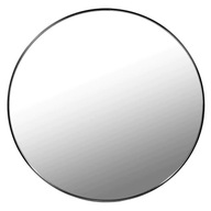 Okrúhle kúpeľňové zrkadlo, čierny kovový rám