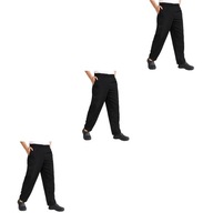 Pánske čierne cargo nohavice voľné nohavice 3 kusy