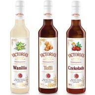 Victoria barmanský sirup do kávy a čaju Vanilka, Toffee, Čokoláda 3x 490 Victoria barmanský sirup do kávy a čaju Vanilka, Toffee, Čokoláda 3x 490