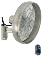 Retro nástenný ventilátor Breeze s chrómovým diaľkovým ovládaním