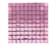Ružový dekoračný panel, čierny podklad, 30x30 cm, 100 štvorcov
