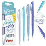 Modrá súprava Pentel Brush Sign Pen