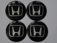4 x hliníkové nálepky na stredové kryty HONDA 56 mm, čierne 4 x hliníkové nálepky na stredové kryty HONDA 56 mm, čierne